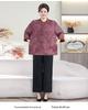 Stylish Plus Size Mid-Sleeve Shirt for Elderly Women: Spring/Summer Tang Suit Top for 70-Year-Olds