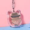 Hluru 8-Key Mini Kalimba - Transparent Crystal Acrylic Thumb Piano, Portable Acoustic Finger Piano Instrument