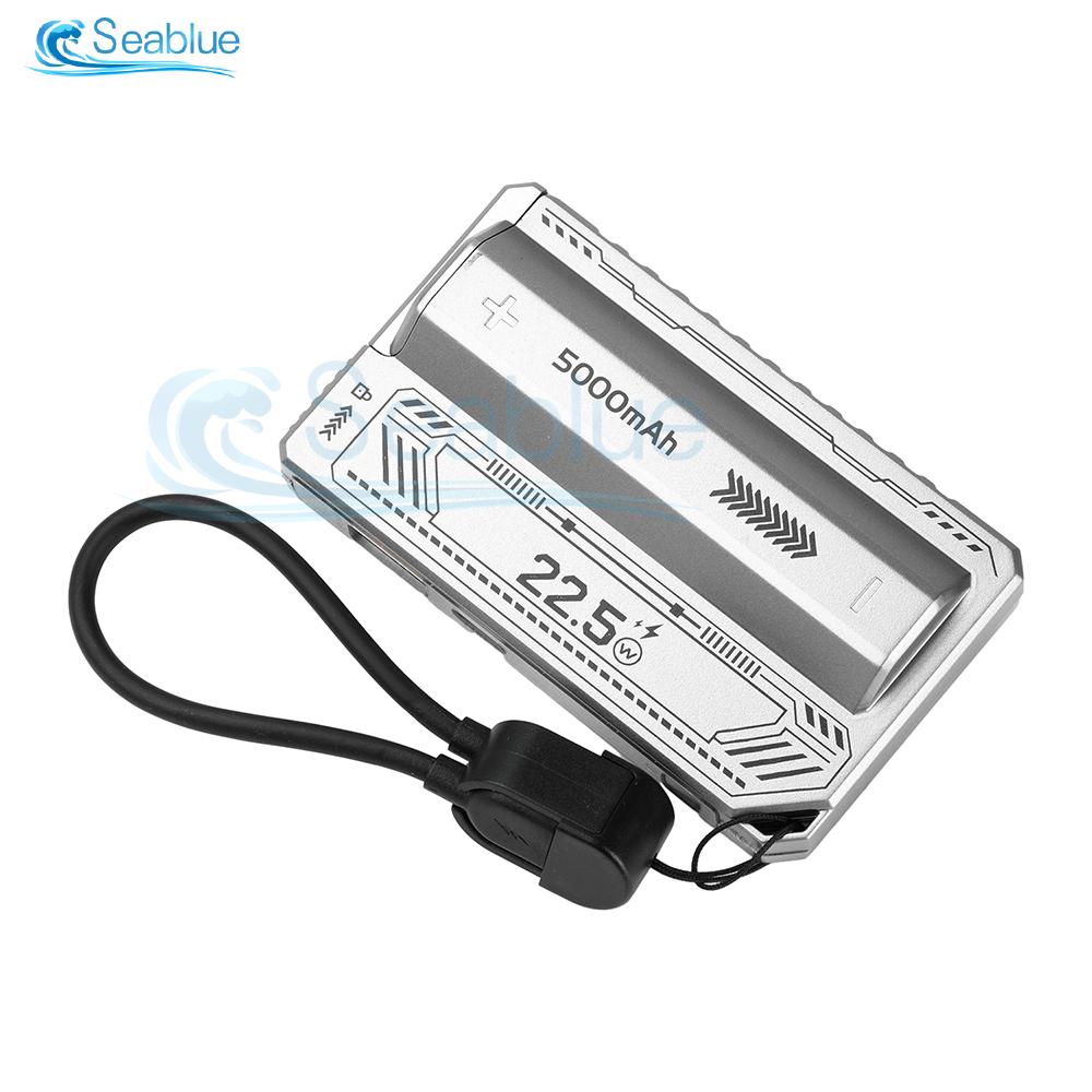 1X 21700 Power Bank Case Solder-Free DIY Kit PD 20W Fast Charging Detachable Cable Portable Battery Case for Outdoor Activities