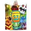 Geometry Dash Games Blankets Flannel  Relax Soft Throw Blanket for Bedding Plush Thin Quilt