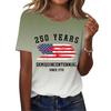 Women's Casual Short Sleeve Printed T-Shirt Crew Neck Lightweight Top for Everyday Wear Soft Fabric Comfortable Fit