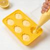 Carrot Shape Ice Cube Tray with Lid Carrot Shape 6-Cavity Food-Grade Silicone Mold for Whiskey Cocktails Easy-Release Leak-Proof Ice Cube Maker for