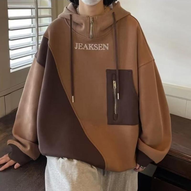 Hiphop mikina pánská High Street zimní oversize bunda s kapucí top s dlouhým rukávem