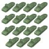 TIXIPEM Tarp Clips Heavy Duty Rock Clips [15pcs] - For Use with Camping Tarps, Awnings, Covers, Pool Covers, Boat Covers, Etc. - [Army Green - 3.3 Inc