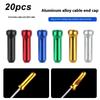 20 Stück Mehrere Farben Aluminiumlegierung Fahrrad Brems Schalthebel Innenkabel Spitzen Crimp-Endkappen Drahtendkappe Kabelzug Kernkappe Abdeckung Schaltung