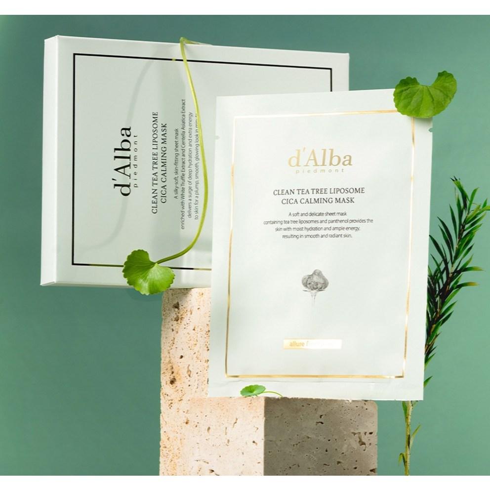 [Dalba] Clean Tea Tree Liposome Cica Calming Mask Pack, 5 Sheets