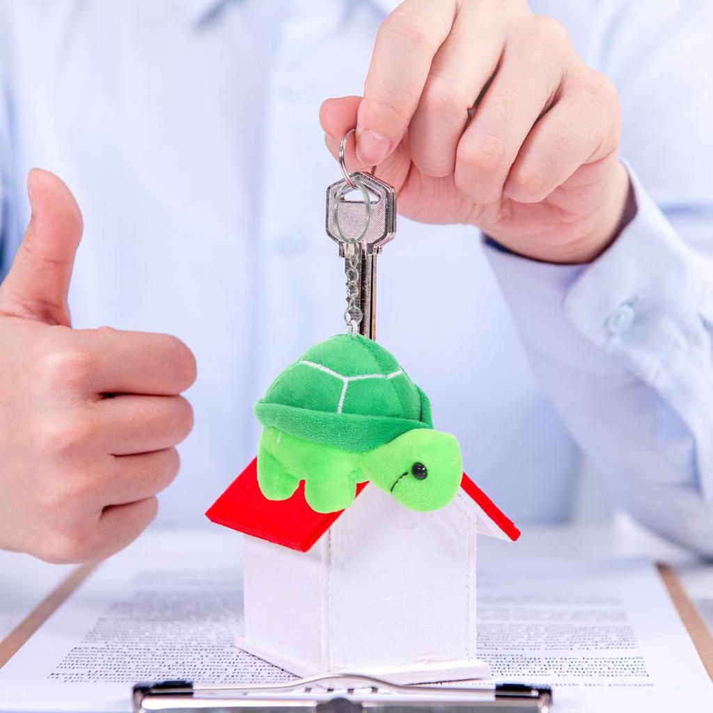 Lurrose Plush Turtle Cute Cartoon Lightweight and Animal Gift 3-Piece Keychain, Design, Portable, Ornament, Accessory, Bag, Key,