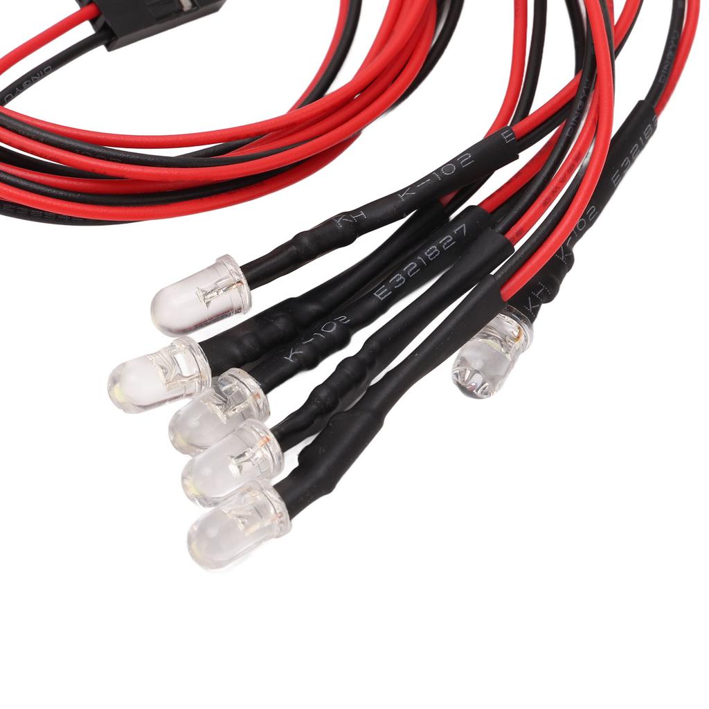 5Pcs RC Car LED Light Kit 24.8in 6LED Per Piece Durable Silicone Easy Operation 6Leds RC Car Light for RC Car Trunk Plane