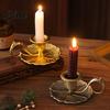 Manche de bougeoir artistique classique Support rétro Métal Amovible Bougeoirs vintage avec style Décoration de maison Cône antirouille pour Noël