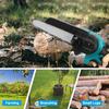 6 Inches Mini Electric Saws Cordless One Hand Chain Saw Woodworking Cutter Power Tools Blue