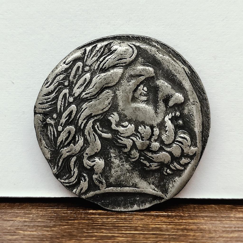 Antikes Rom, Zeus, Antikes Griechenland, Silbermünzen, Olymp, Fackel der Götter, Münzen, Schnitzereien, Homerische Geschenke, Weihnachtsgeschenk, Kleine Geschenke für den Nikolausstrumpf