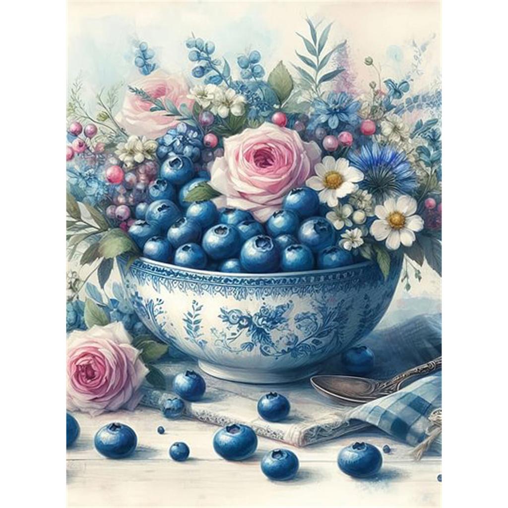 Diamond Painting Fruit Flower Cross Stitch Embroidery Kitchen Landscape Mosaic Round Drill Picture Of Rhinestones Gift