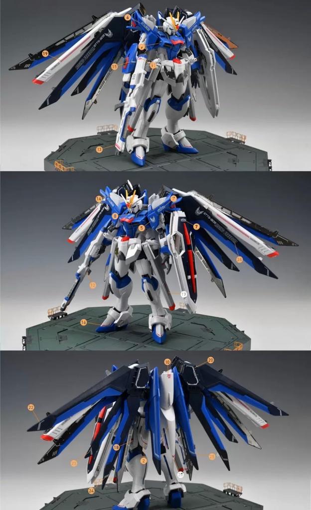 HG Rising Freedom Gundam Modification Detail Up High Quality Metal Parts with Water Transfer Decal 1/144 [item]