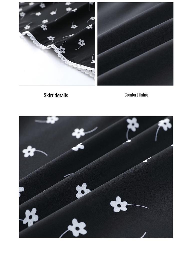 Spring Plus Size Polka Dot Slimming Dress - French Style