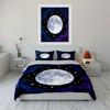 Moon Star Galaxy Bedding Set Soft Comfortable Duvet Cover Bedding Set Included 1*Duvet Cover & 2*Pillowcases, Gift