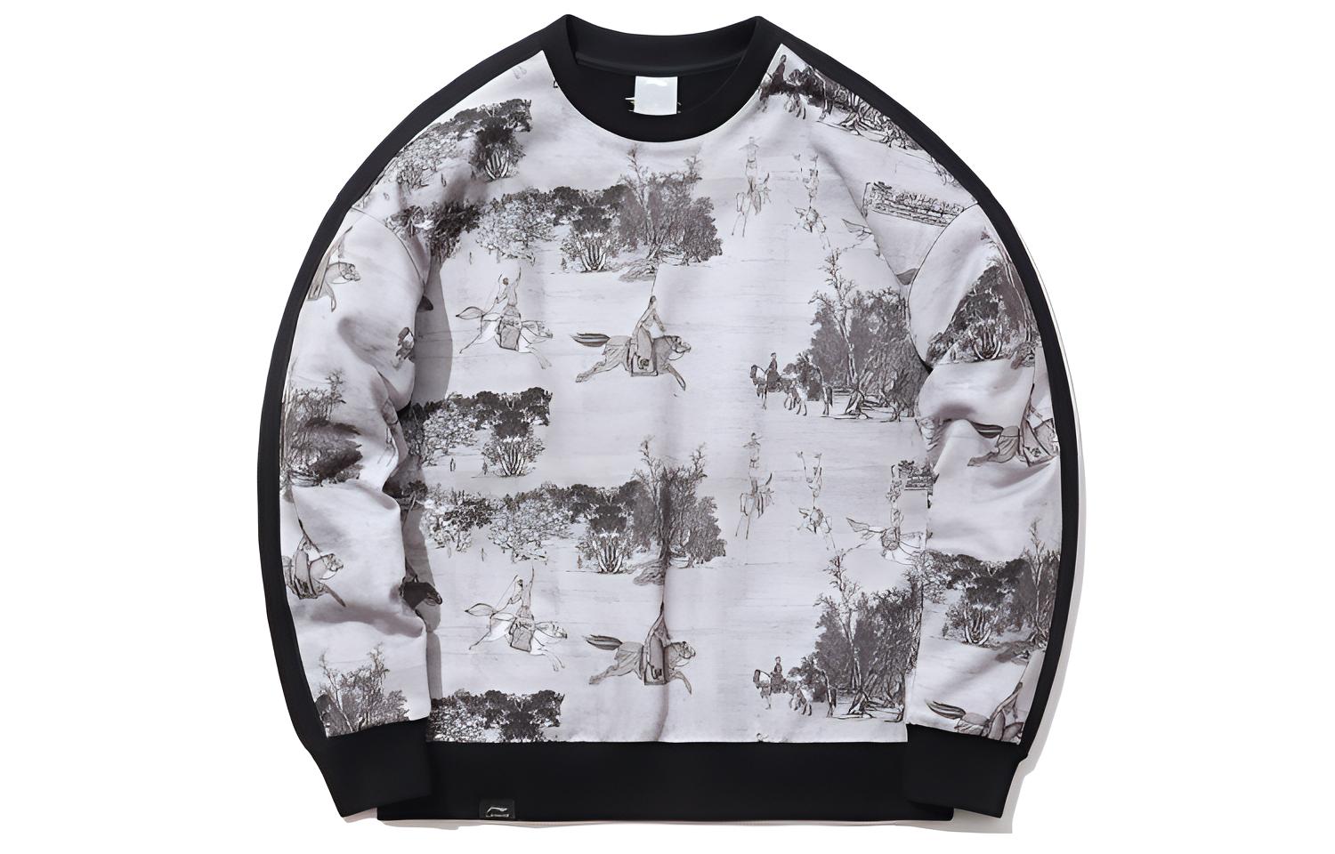 Li Ning x GUGONG·BAOYUNLOU Sweatshirt Unisex Black AWDPD31-2 XL