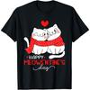 Happy Meowentines Day Funny Gift Valentines Day Cat Lover T-Shirt