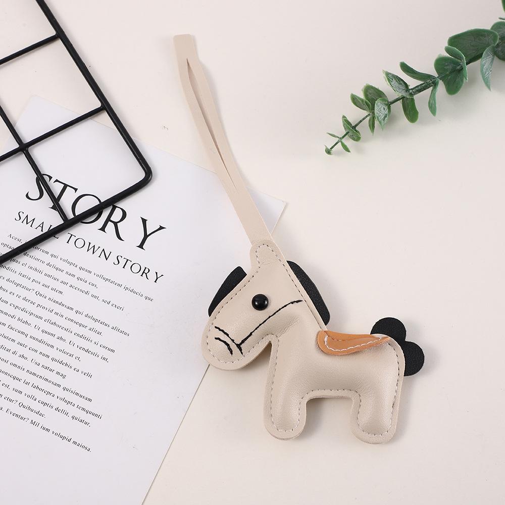 New leather creative simulation pony lanyard luggage clothes keychain bag pendant pendant jewelry accessories