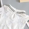 Lace Fake Collar Shirt Women Detachable Collar Half Shirt Women False Collar Tie White Lapel Faux Col Women Clothes Accessories