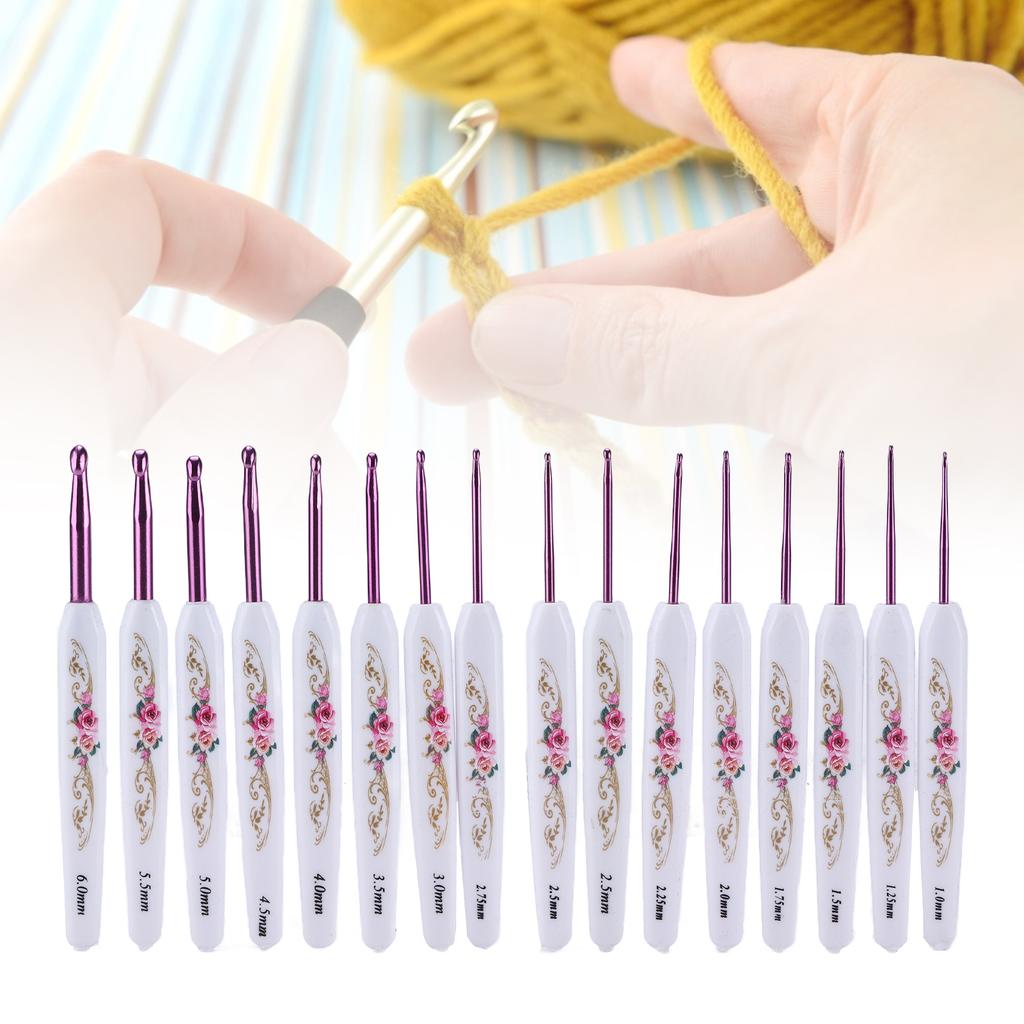 Crochet Hooks Set Ergonomic Design Handle Sturdy Crochet Comfortably Use   Knitting Tools for Enthusiasts Beginners
