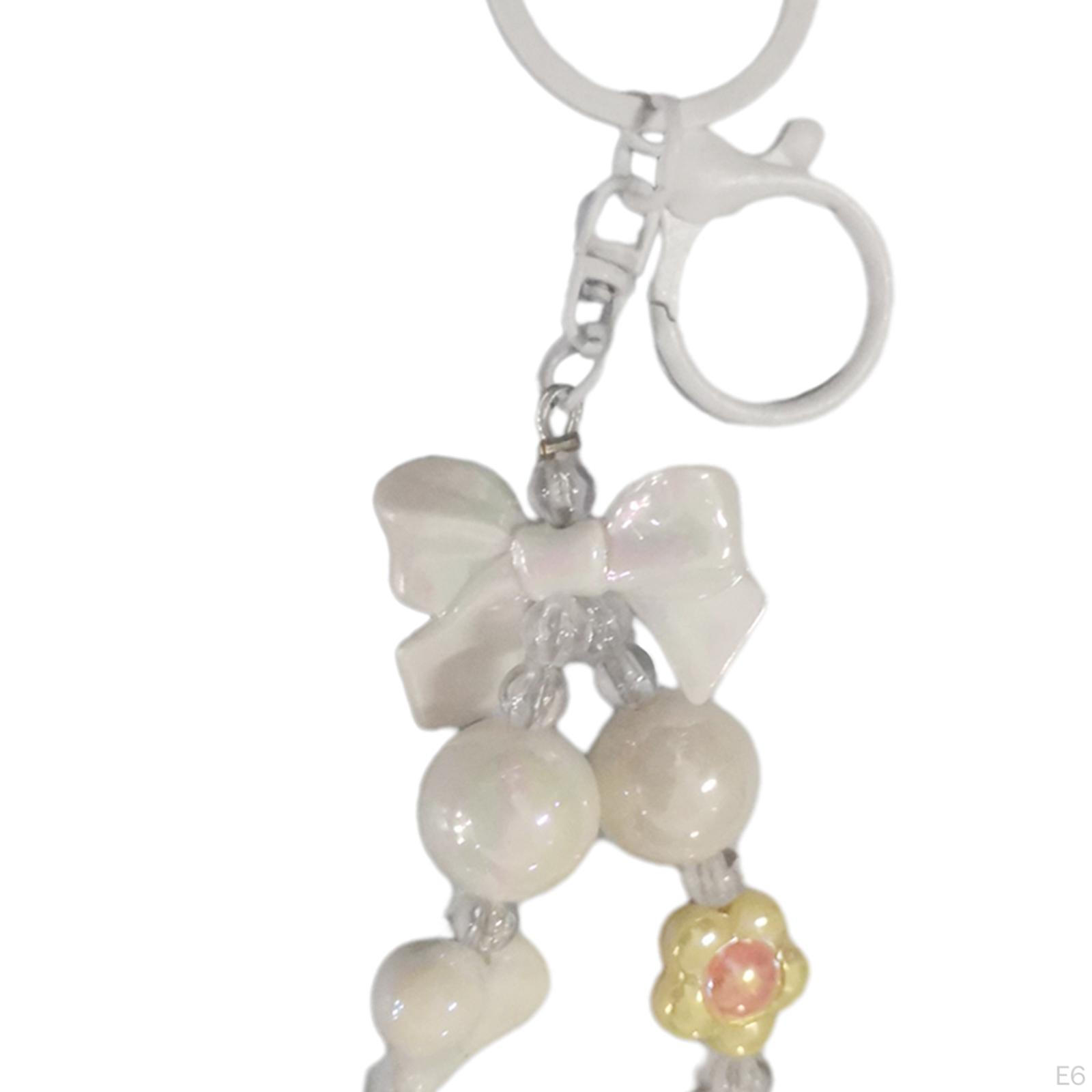 Браслет-ключ из бисера Автомобильная подвеска Кольца из бисера Карнавальные призы белый — фото 5