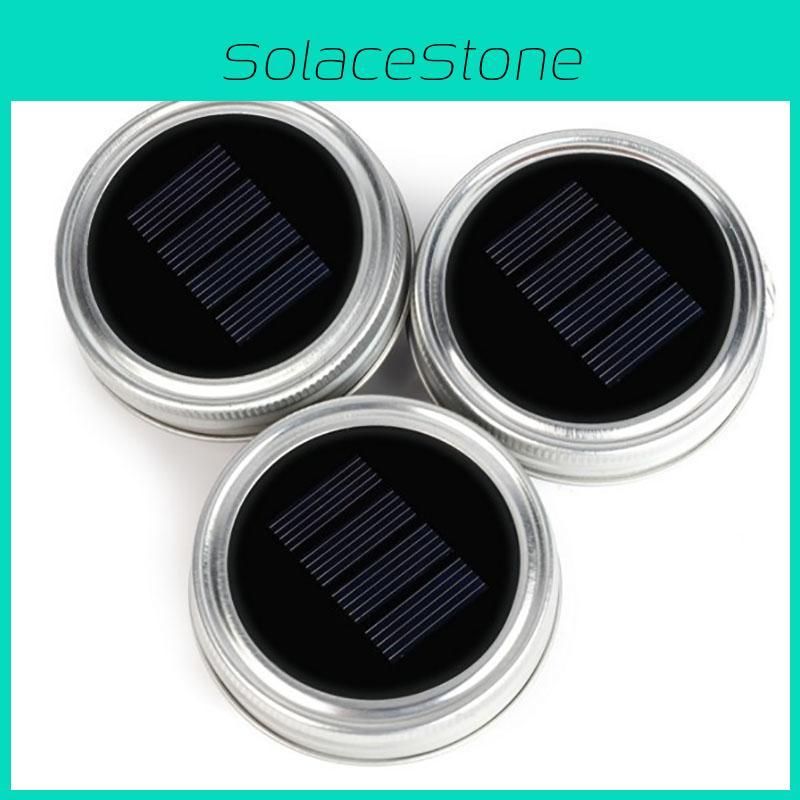 Elegant 10led Solar Mason Jar Light Lids For Charming Wedding And Party Dcor