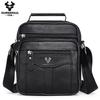 HUMERPAUL Men leather waist bag first layer cowhide multifunctional chest bag retro messenger bag shoulder bag