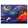 Starry Night by Vincent Van Gogh Famous Artist Art Print  Wall Picture Canvas Oil Painting Home Wall Decor