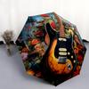 1 PC Automatic Folding Umbrella - Musical instruments Pattern, Portable & Foldable Design with 8 Ribs, Christmas Birthday Gifts