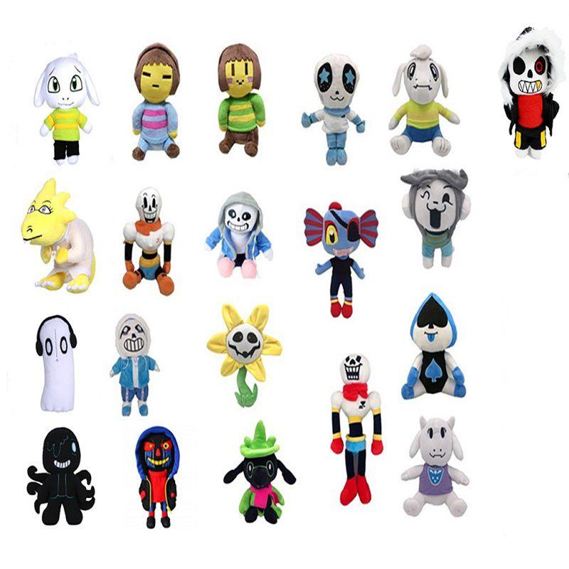 Undertale Doll Plush Sans Sunflower Chara Asriel Lancer Stuffed Toy Gifts Kid