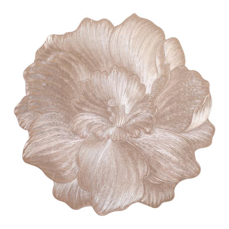 Tappetino da Tavola in PVC da 38cm Tappetino da Tavola Fiore di Loto Metallico Impermeabile Resistente al Calore Antiscivolo Per Tavolo da Pranzo Decorazione Festa di Matrimonio