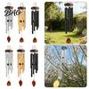 Weather Resistant Wind Chimes Metal Chime with 6 Aluminum Tubes, Garden Hanging Chimes, Long Lasting for Outdoor Patio Decoration