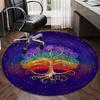 Yin-yang Tree Of Life Round Carpet Chair Cushion Round Entryway Rug, Soft Round Rugs for Living Room, Bedroom, Circle Carpet Decor Gifts
