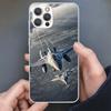 Military Aircraft Warship Fighter Phone Case For iPhone 17 16 15 14 13 12 11 Pro Max Mini Plus Air 7 SE 8 Soft Silicone Print Sh