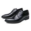 Men’s Derby Dress Formal  Business Shoes Wingtip for Men Tuxedo Wedding Brown Leather Shoes Large Size