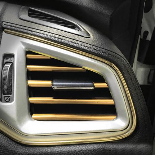 10Pcs/set 20cm Universal Car Air Conditioner Outlet Decorative U Shape Moulding Trim Strips Decor Car Styling Accessories
