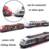 1/3KS Sada hraček vlaků Vysokorychlostní lokomotiva Motor Die Cast Model auta Posuvný propojený metro Bullet Train Sada pro děti