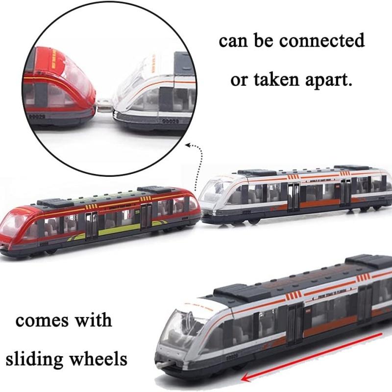 1/3KS Sada hraček vlaků Vysokorychlostní lokomotiva Motor Die Cast Model auta Posuvný propojený metro Bullet Train Sada pro děti