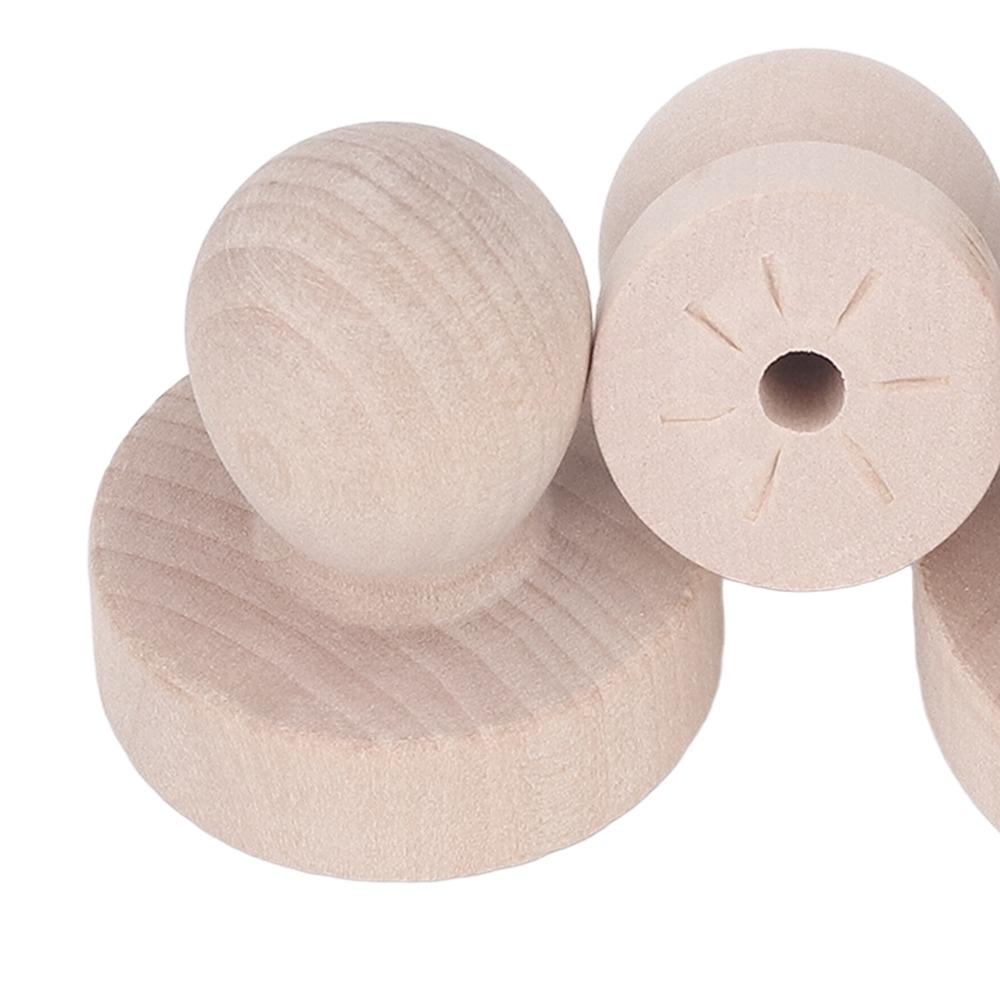 15pcs Wood Stamps Pinewood Wooden Stamp Handle Smoothing Surface Comfortable Grip Stamp Handle Wood Knobs Embossing Stamper