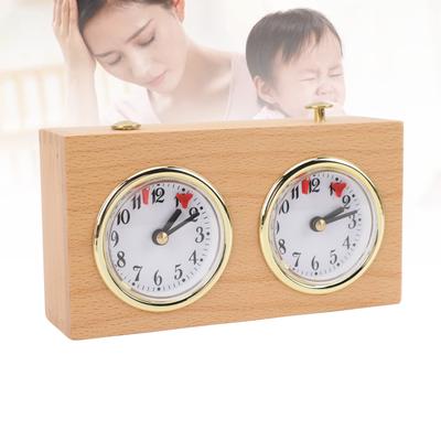 Professionelles Stressabbau-Ornament Schachuhr Holz Vintage Schachtimer Aufziehbar Multifunktional Tragbar für Wettbewerb