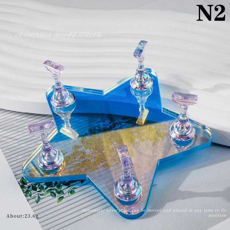 

Подставка для ногтей в форме пентаграммы для накладных ногтей, полки для демонстрации из смолы Аврора, магнитный держатель для демонстрации ногтей, инструменты для организации маникюра as the picture