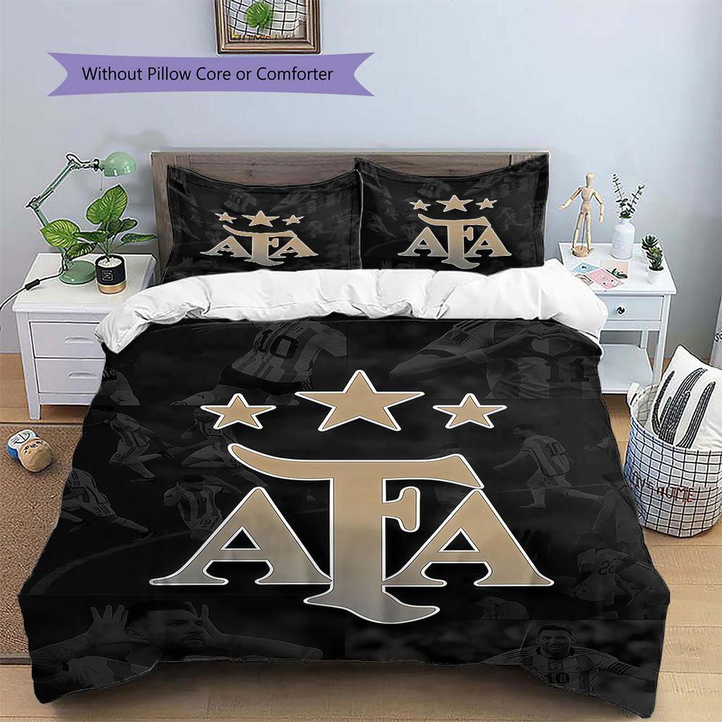 Argentina National Football Team Pattern Bedding,Quilt Set Quilt Cover Pillowcase Home Birthday Gift(1 * duvet cover + 2 * pillowcase, without core)
