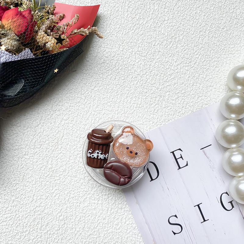 

Paste Type Love Epoxy Star And Moon Sequins Mobile Phone Holder Paste Type Wind Bear Coffee Afternoon Tea Airbag