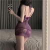 Naiben Lingerie: High-End Lace See-Through Suspender Nightdress