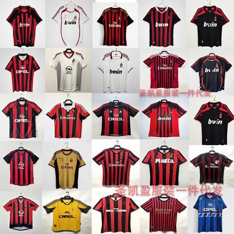 0607 AC Milán Milánský dres Kaka 95-20 Ronaldinho a retro fotbalový dres