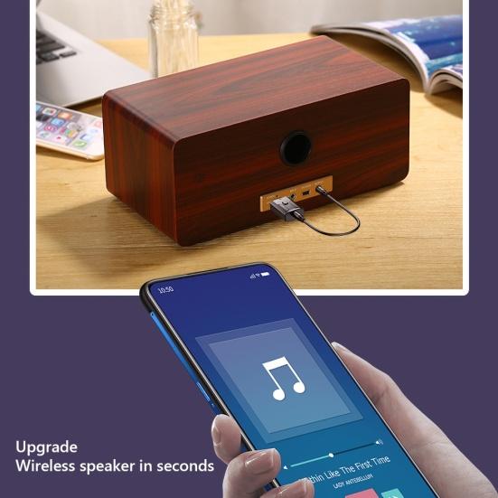 Portable USB Bluetooth-compatible 5.0 Adapter Stereo 3.5mm AUX Audio Receiver Transmitter