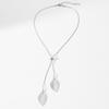 Waterproof Tassel Wind Gold-plated Snake Chain Necklaces Stainless Steel Adjustable Leaves  Lariat Necklaces Women