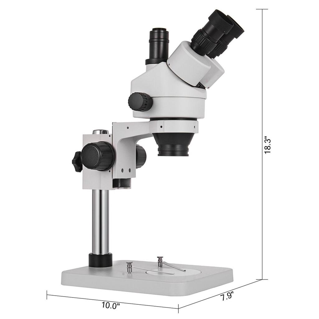 3,5X-90X Stereo mikroskop 360° otočný trinokulární stereo mikroskop s pilířovým stojanem