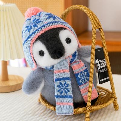 Szalik Czapka Pingwin Pluszowa Zabawka Pamiątki z Akwarium Prezenty na Wydarzenie w Ośrodku Narciarskim Dekoracje Zimowe do Domu