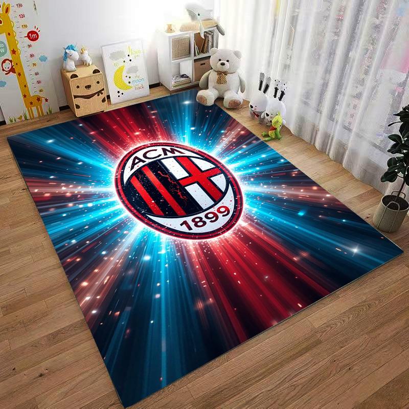 Tappetino Design Logo AC Milan, adatto come tappetino antiscivolo per il soggiorno o il divano della camera da letto